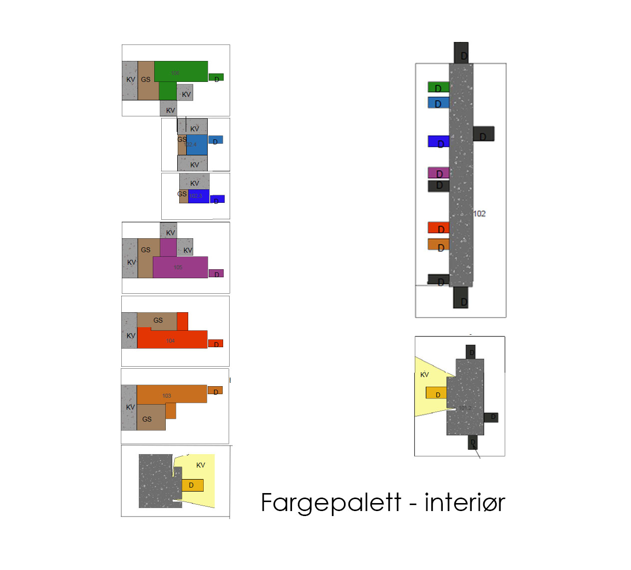 Farger for garderober og vestibyle